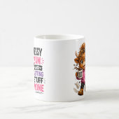 Unordentlicher Dutt und Dinge erledigen Kaffeetasse (Mittel)