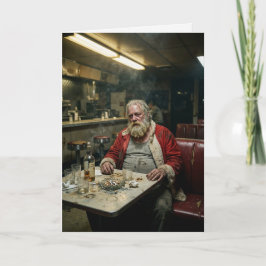 Unordentlicher Weihnachtsmann-Diner-Raucher Dark H Karte