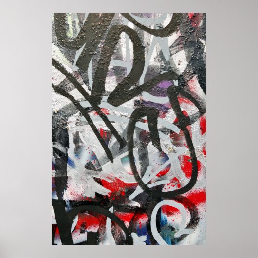 unordentliches Graffiti-Poster Poster (Vorne)