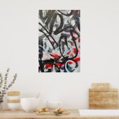 unordentliches Graffiti-Poster Poster (Küche)