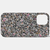 Unordnung von grobem Lachs und grauem Mosaik Case-Mate iPhone Hülle (Rückseite (Horizontal))