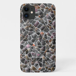 Unordnung von grobem Lachs und grauem Mosaik Case-Mate iPhone Hülle