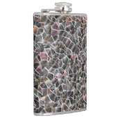 Unordnung von grobem Lachs und grauem Mosaik Flachmann (Rechts)