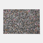 Unordnung von grobem Lachs und grauem Mosaik Fußmatte (Vorderseite)