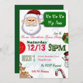 Unorthodoxe Xmas-Party Einladungen (Vorne/Hinten)