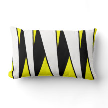 Unparallele Streifen, schwarz und weiß auf gelb