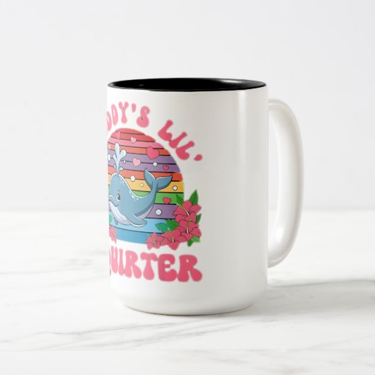 Unpassender Funny Daddy's Lil Squirter Embarrass Zweifarbige Tasse (VorderseiteRechts)