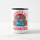 Unpassender Funny Daddy's Lil Squirter Embarrass Zweifarbige Tasse (Mittel)