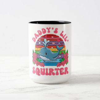 Unpassender Funny Daddy's Lil Squirter Embarrass Zweifarbige Tasse