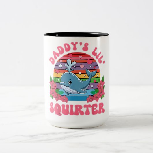Unpassender Funny Daddy's Lil Squirter Embarrass Zweifarbige Tasse (Mittel)
