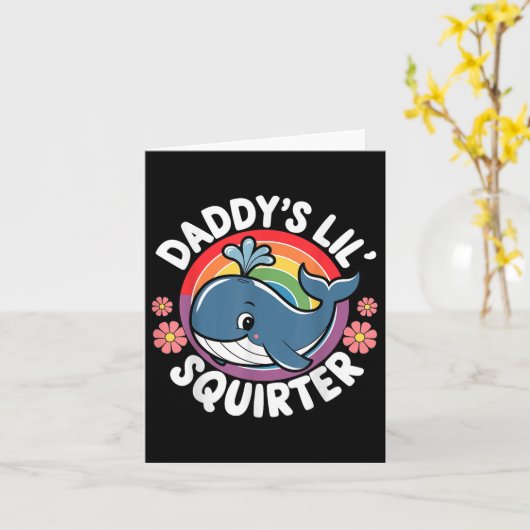 Unpassendes Funny Daddys Lil Squirter Embarring Karte (Gelbe Blume)
