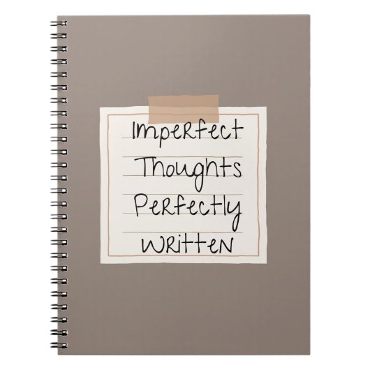 Unperfekte Gedanken, perfekt geschrieben Notizblock (Vorderseite)