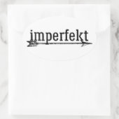 Unperfekter Aufkleber mit Pfeil (Tasche)