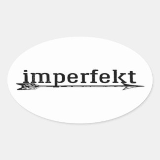 Unperfekter Aufkleber mit Pfeil