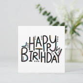 Unperfektes Glück zum Geburtstag Karte (Stehend Vorderseite)