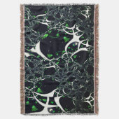 Unperfektes weißes Fraktal auf schwarzem Raum, ges Decke (Vorderseite Vertikal)