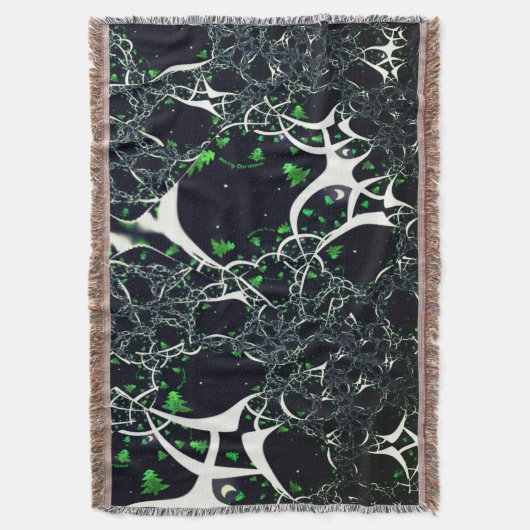 Unperfektes weißes Fraktal auf schwarzem Raum, ges Decke (Vorderseite Vertikal)