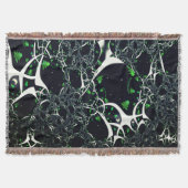 Unperfektes weißes Fraktal auf schwarzem Raum, ges Decke (Vorderseite)