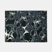 Unperfektes weißes Fraktal auf schwarzem Raum, ges Fußmatte (Vorderseite)