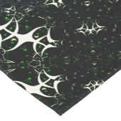 Unperfektes weißes Fraktal auf schwarzem Raum, ges Kurzer Tischläufer (Ecke)