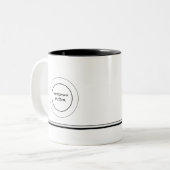 Unperson Button 11 oz. Kaffee-Tasse. Zweifarbige Tasse (Vorderseite Links)