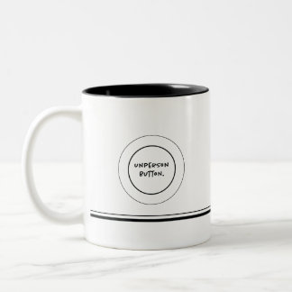 Unperson Button 11 oz. Kaffee-Tasse. Zweifarbige Tasse