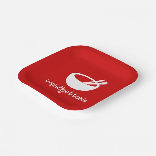 Unphở gettable Bandana Pappteller (Gewinkelt)