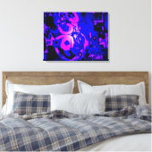 "Unphysischer Graffitti: Spooky" Wrapped Canvas Leinwanddruck (Insitu (Schlafzimmer))
