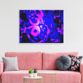 "Unphysischer Graffitti: Spooky" Wrapped Canvas Leinwanddruck (Insitu (Wohnzimmer))