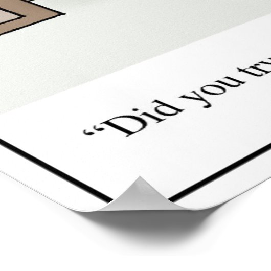 Unplug and Plug it Back in Cartoon Poster (Ecke)