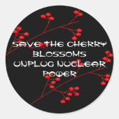 UNPLUG NUKLEARER POWER RUNDER AUFKLEBER (Vorderseite)