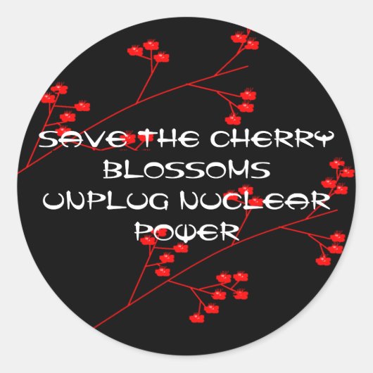 UNPLUG NUKLEARER POWER RUNDER AUFKLEBER (Vorderseite)