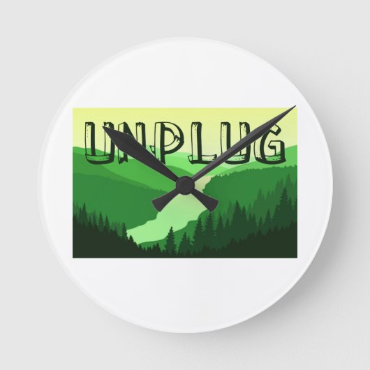 Unplug Runde Wanduhr (Vorderseite)