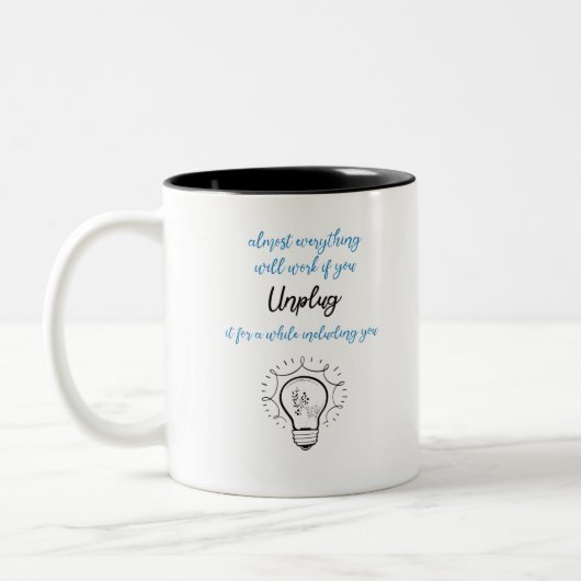UNPLUG ZWEIFARBIGE TASSE (Links)