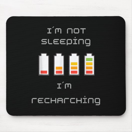 Unplugged &amp; Energized_ Cool Battery Design  Mousepad (Vorne)