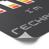 Unplugged & Energized_ Cool Battery Design Poster (Ecke)