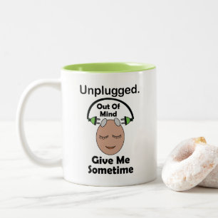 Unplugged Aus Dem Kopf Gib Mir Ein Weilchen Lustig Zweifarbige Tasse