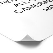 Unplugged Ceremony Elegant Script Wedding Sign Poster (Ecke)