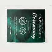 Unplugged Ceremony Emerald Green Backdrop Wandteppich (Vorderseite (Horizontal))