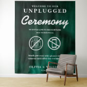 Unplugged Ceremony Emerald Green Backdrop Wandteppich (Beispiel)