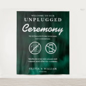 Unplugged Ceremony Emerald Green Backdrop Wandteppich (Vorderseite)