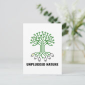 Unplugged Nature Circuit Tree USB Postkarte (Stehend Vorderseite)