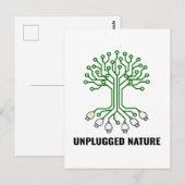 Unplugged Nature Circuit Tree USB Postkarte (Vorne/Hinten)