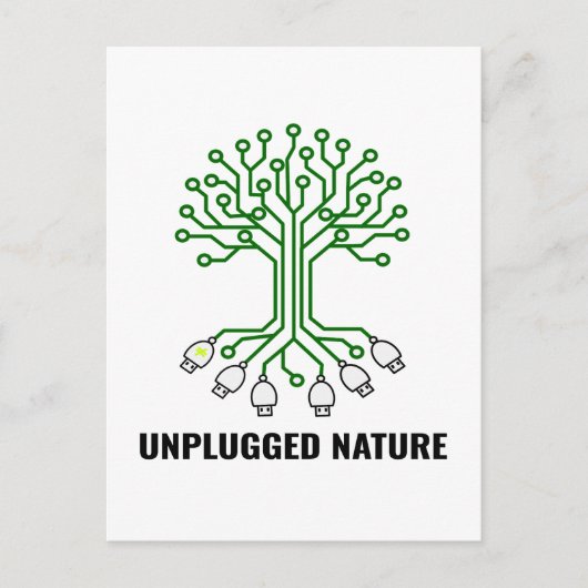 Unplugged Nature Circuit Tree USB Postkarte (Vorderseite)