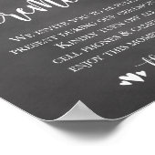 Unplugged Wedding Ceremony Sign 8x10 Poster (Ecke)