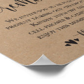 Unplugged Wedding Ceremony Sign 8x10 Poster (Ecke)