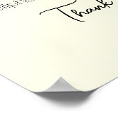 Unplugged Wedding Zeremonie Extravagante Kalligrap Poster (Ecke)