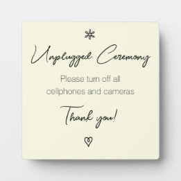 Unplugged Wedding Zeremony Extravagant Calligraphy Fotoplatte