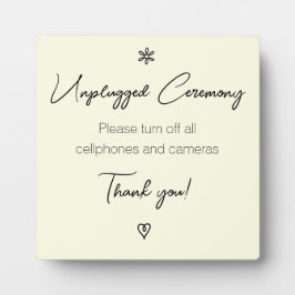 Unplugged Wedding Zeremony Extravagant Calligraphy Fotoplatte