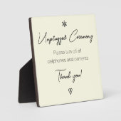 Unplugged Wedding Zeremony Extravagant Calligraphy Fotoplatte (Vorderseite)